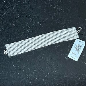 NWT Express Silver Rhinestone Bracelet